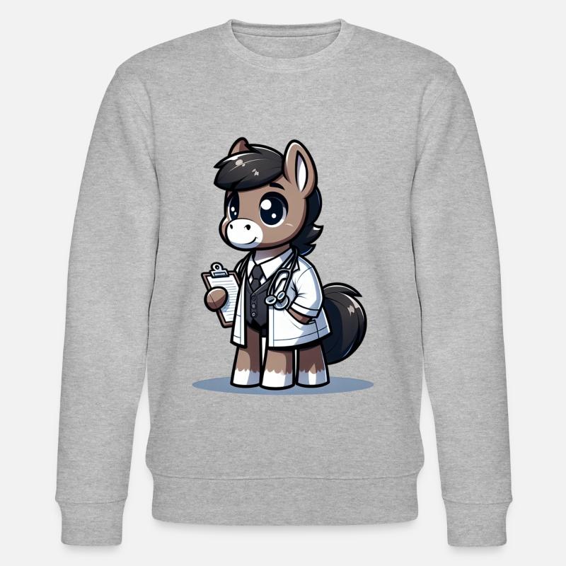 Médecin de cheval mignon - Sweat bio CHANGER Stanley/Stella Unisexe - gris chiné
