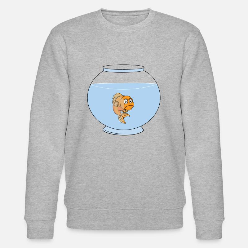 Goldfisch im Goldfischglas - Stanley/Stella Unisex Bio-Sweatshirt CHANGER  - Grau meliert