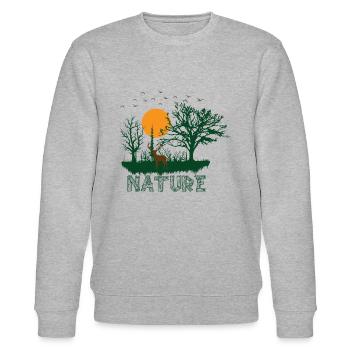 Natur - Stanley/Stella Unisex Bio-Sweatshirt CHANGER  - Grau meliert - Vorne - Nik (191cm) & Marisol (170cm)