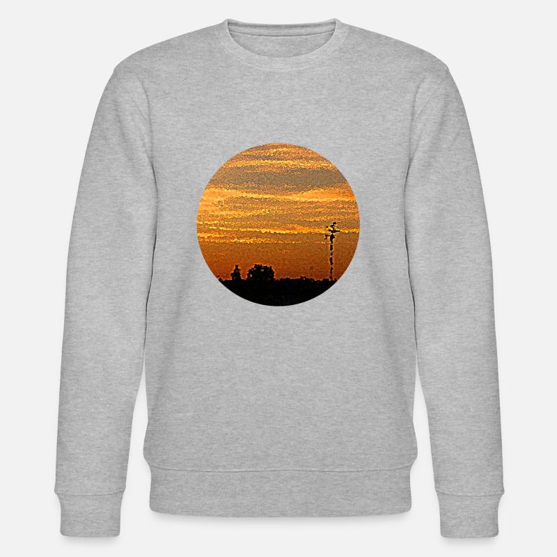 Der goldene Himmel im Sommer - Stanley/Stella Unisex Bio-Sweatshirt CHANGER  - Grau meliert