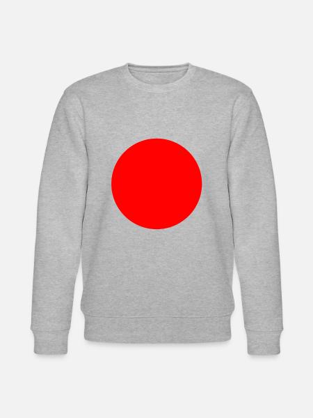 Red circle - Stanley/Stella CHANGER Unisex Organic Sweatshirt - heather grey