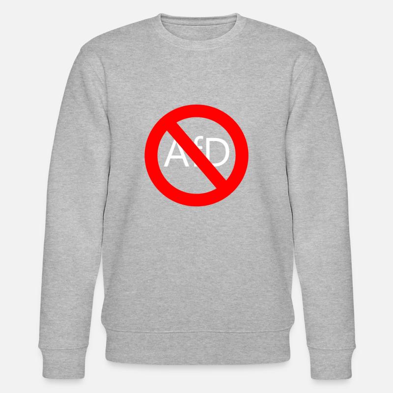 Anti AfD - Stanley/Stella Unisex Bio-Sweatshirt CHANGER  - Grau meliert