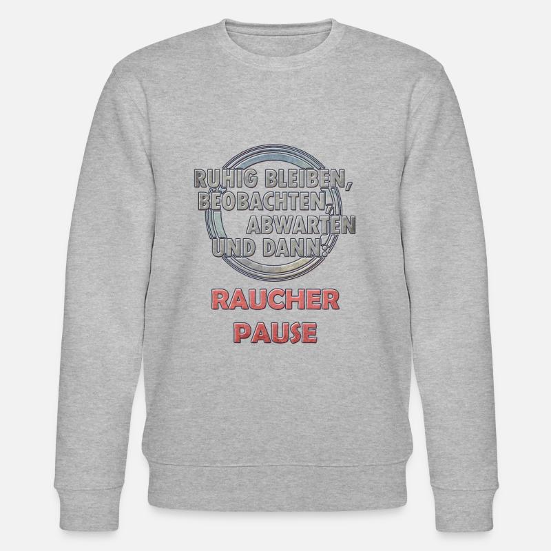 Raucherpause - Stanley/Stella Unisex Bio-Sweatshirt CHANGER - Grau meliert