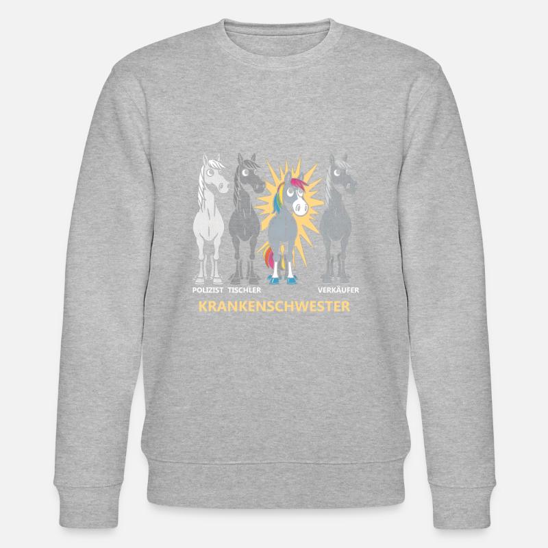 Krankenschwester - Stanley/Stella Unisex Bio-Sweatshirt CHANGER - Grau meliert