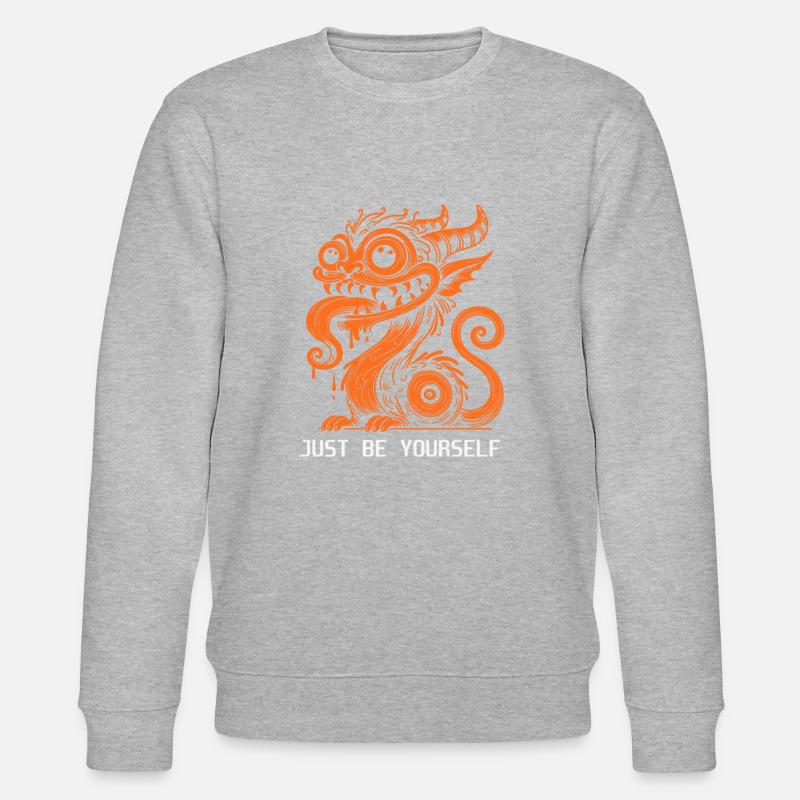 Drache - Stanley/Stella Unisex Bio-Sweatshirt CHANGER  - Grau meliert