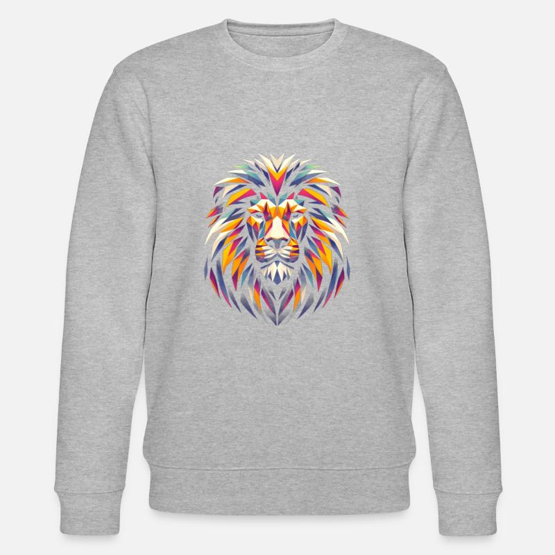 Polygon Löwe - Stanley/Stella Unisex Bio-Sweatshirt CHANGER  - Grau meliert