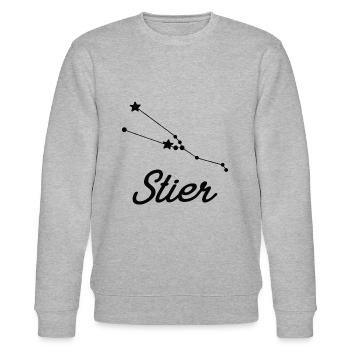 Sternzeichen Stier- Tierkreiszeichen - Stanley/Stella Unisex Bio-Sweatshirt CHANGER  - Grau meliert - Vorne - Nik (191cm) & Marisol (170cm)