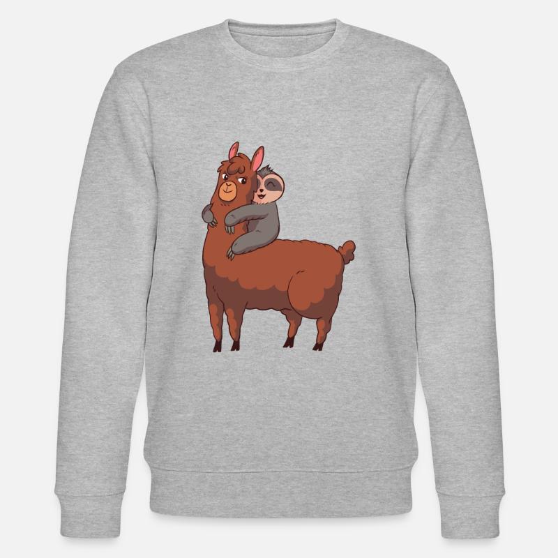 Lama Sloth - Sweat bio CHANGER Stanley/Stella Unisexe - gris chiné