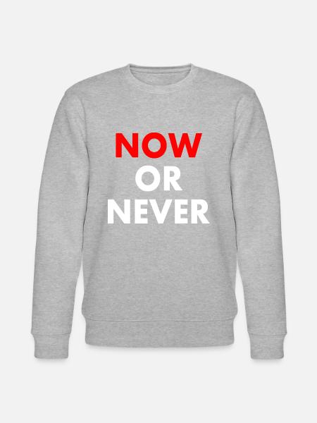 Now or never - Stanley/Stella Unisex Bio-Sweatshirt CHANGER  - Grau meliert