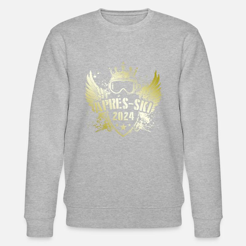 Apres Ski 2024 Spruch - Stanley/Stella Unisex Bio-Sweatshirt CHANGER  - Grau meliert