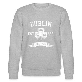 Dublin - Stanley/Stella Unisex Bio-Sweatshirt CHANGER  - Grau meliert - Vorne - Nik (191cm) & Marisol (170cm)