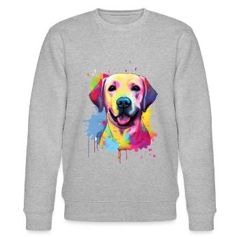 Labrador - Stanley/Stella CHANGER Unisex Organic Sweatshirt - heather grey - Front - Nik (191cm) & Marisol (170cm)