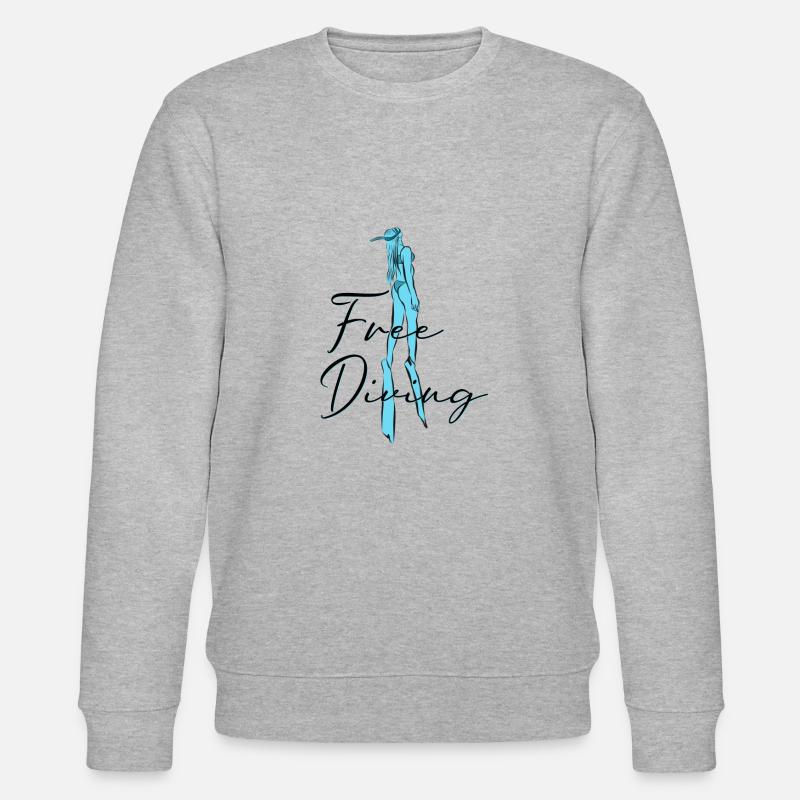 Freediving Apnoe - Stanley/Stella Unisex Bio-Sweatshirt CHANGER - Grau meliert