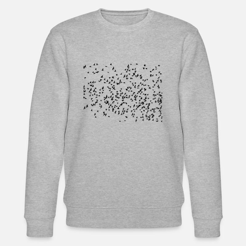 Vogelschwarm - Stanley/Stella Unisex Bio-Sweatshirt CHANGER  - Grau meliert