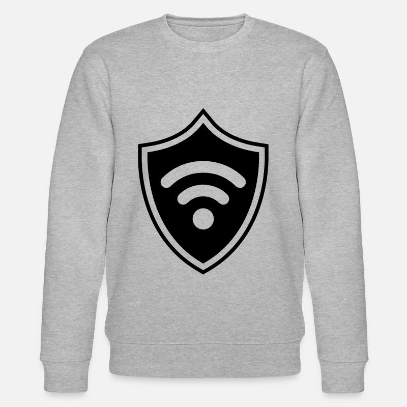 Wlan Internet Wappen - Stanley/Stella Unisex Bio-Sweatshirt CHANGER  - Grau meliert