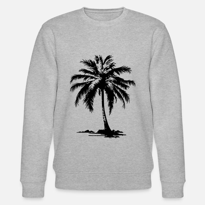 Palm Island Symbol - Stanley/Stella CHANGER Unisex Organic Sweatshirt - heather grey