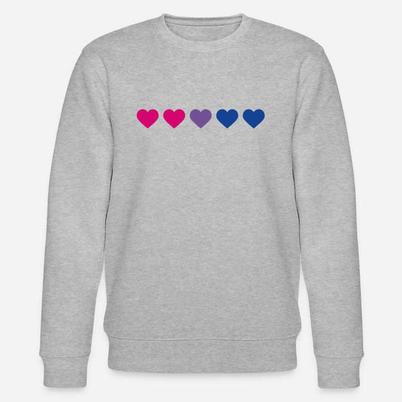 Bi-Heart || LGBT bisexual - Stanley/Stella Unisex Bio-Sweatshirt CHANGER  - Grau meliert