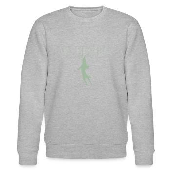 Belgischer Schäferhund Grün - Stanley/Stella Unisex Bio-Sweatshirt CHANGER  - Grau meliert - Vorne - Nik (191cm) & Marisol (170cm)