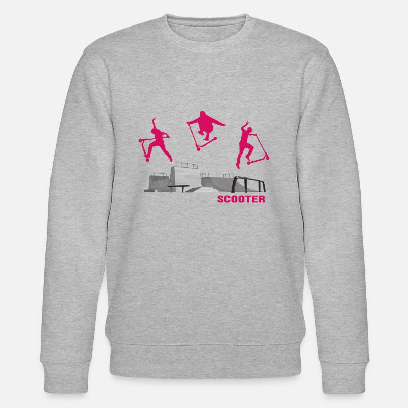 Stunt Scooter Scooter E-Scooter Skatepark - Stanley/Stella CHANGER Unisex Organic Sweatshirt - heather grey