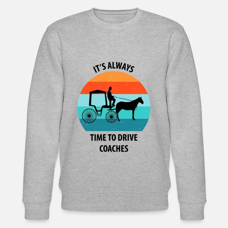 Kutscher Kutsche Pferdekutscher Kutschieren - Stanley/Stella Unisex Bio-Sweatshirt CHANGER  - Grau meliert