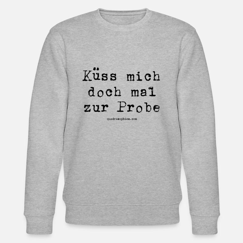 Küss mich - Stanley/Stella Unisex Bio-Sweatshirt CHANGER  - Grau meliert