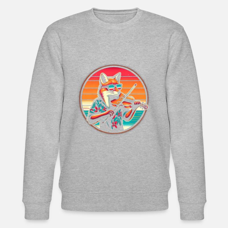 Fuchs Geige Violine - Stanley/Stella Unisex Bio-Sweatshirt CHANGER  - Grau meliert