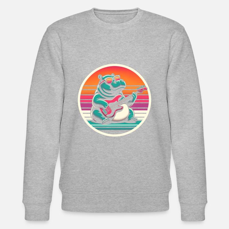 Hippo Guitare Basse - Sweat bio CHANGER Stanley/Stella Unisexe - gris chiné