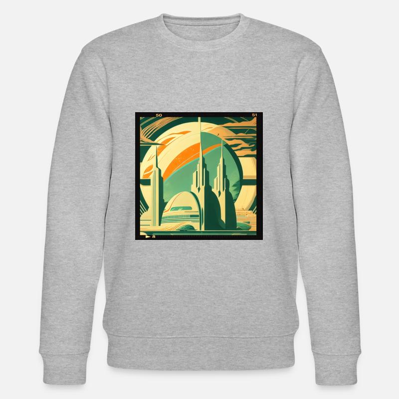 Rétrofuturisme spatial - Sweat bio CHANGER Stanley/Stella Unisexe - gris chiné