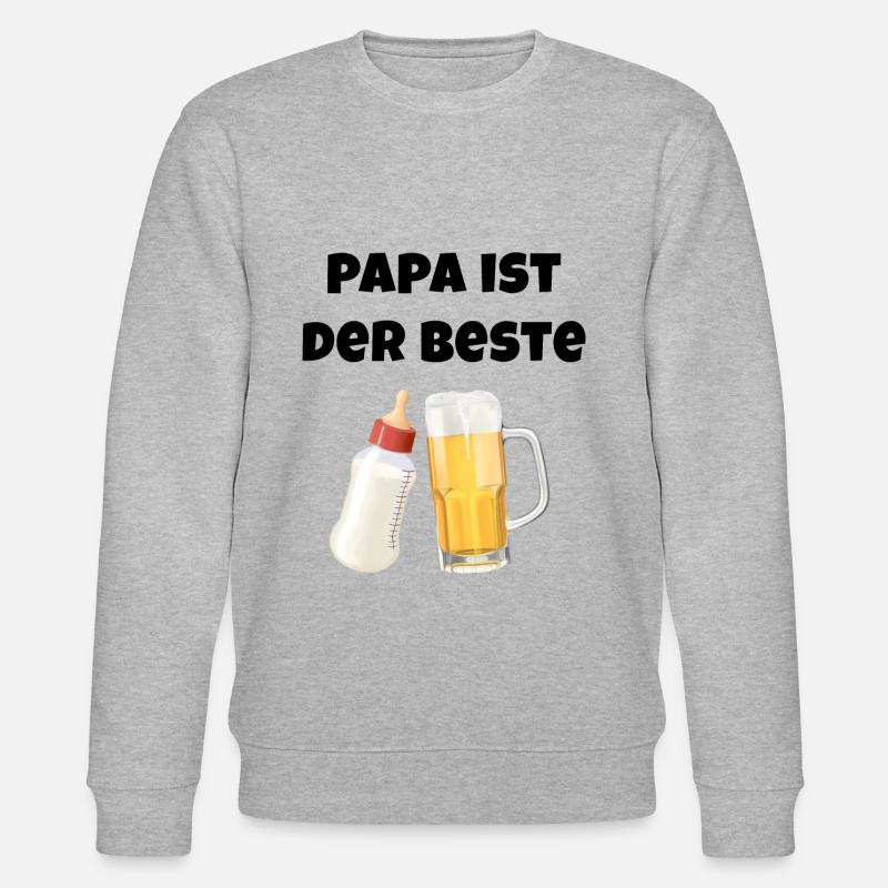 Papa ist der Beste - Stanley/Stella Unisex Bio-Sweatshirt CHANGER  - Grau meliert