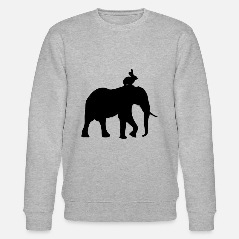 rabbit elephant - Stanley/Stella CHANGER Unisex Organic Sweatshirt - heather grey