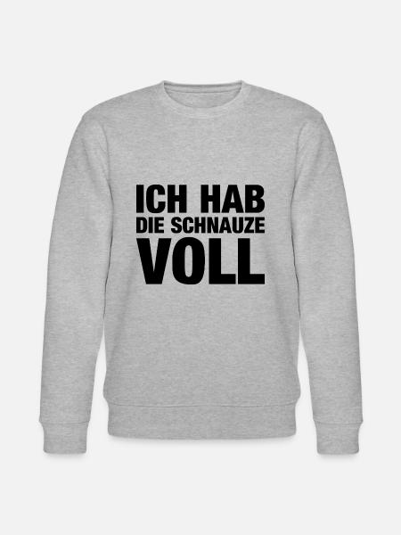 Ich Hab Die Schnauze Voll - Stanley/Stella Unisex Bio-Sweatshirt CHANGER  - Grau meliert