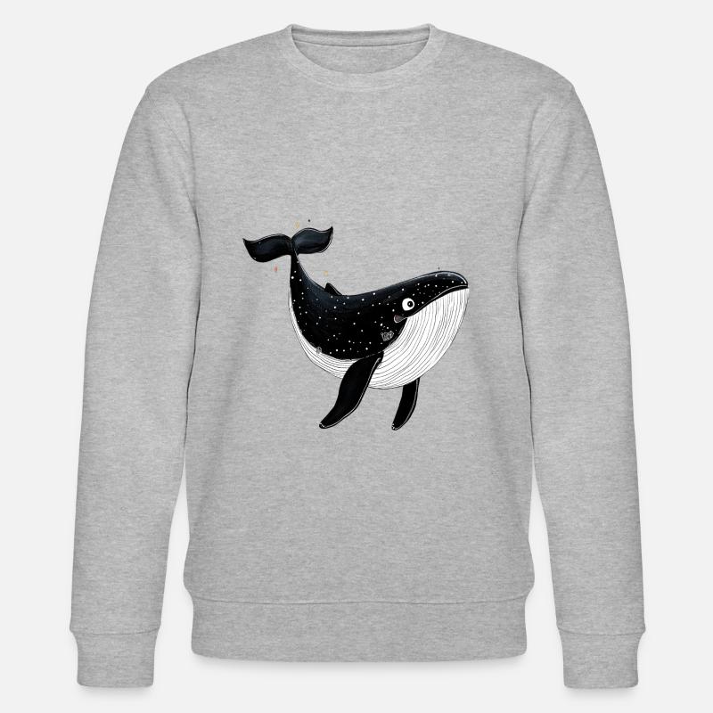 Kleiner Wal - Stanley/Stella Unisex Bio-Sweatshirt CHANGER  - Grau meliert