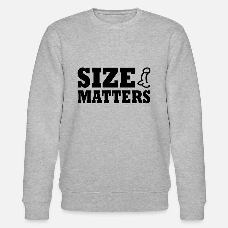 Size matters penis - Stanley/Stella Unisex Bio-Sweatshirt CHANGER  - Grau meliert