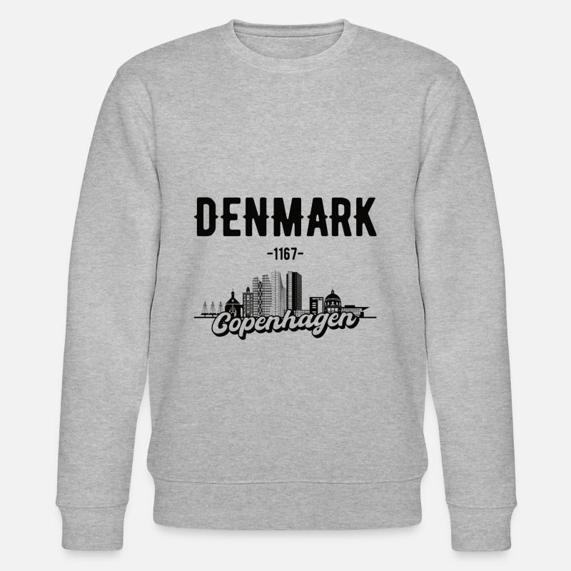 Idée cadeau Copenhagen Skyline Denmark - Sweat bio CHANGER Stanley/Stella Unisexe - gris chiné