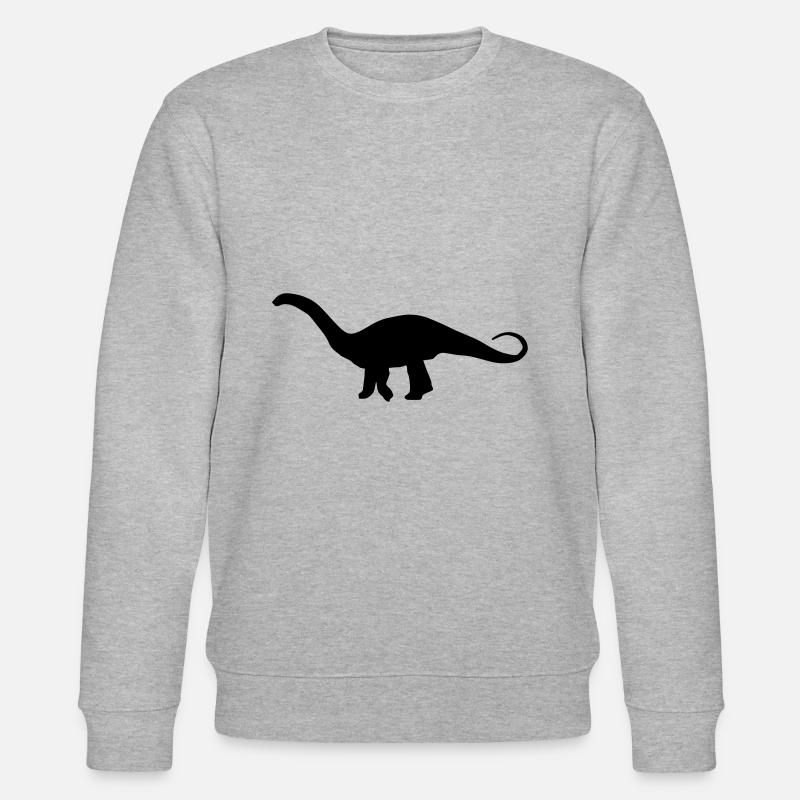 Apatosaurus dinosaurier silhouette - Stanley/Stella Unisex Bio-Sweatshirt CHANGER  - Grau meliert