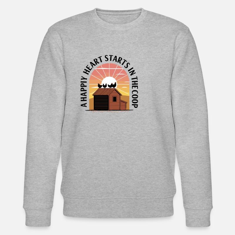 Chicken Chickens - Stanley/Stella CHANGER Unisex Organic Sweatshirt - heather grey