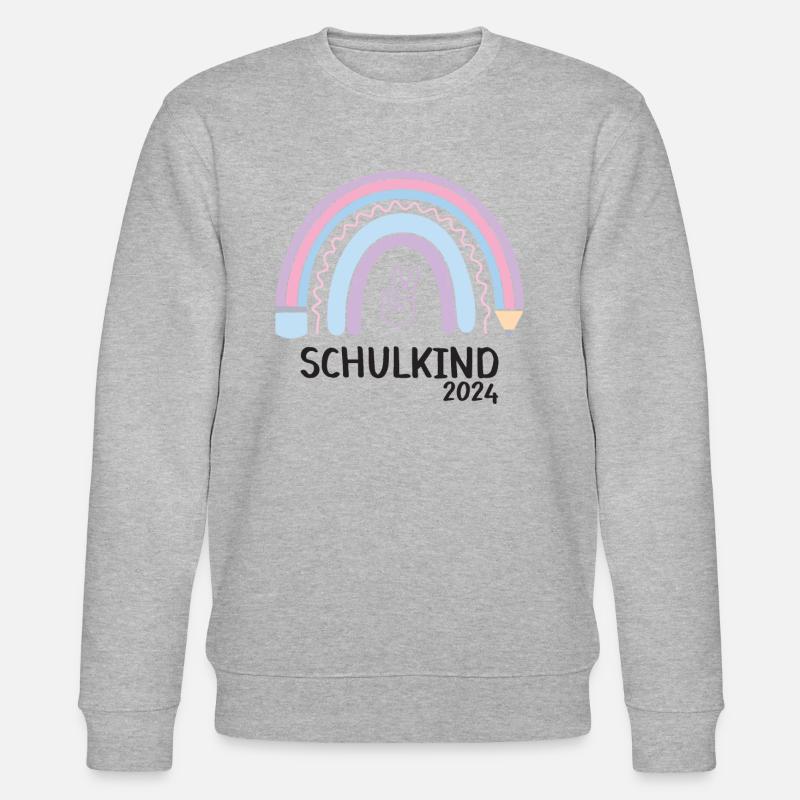 Schulanfang Einschulung Schulkind 2024 - Stanley/Stella Unisex Bio-Sweatshirt CHANGER  - Grau meliert