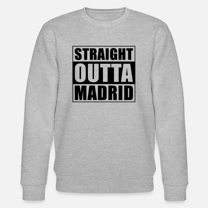Straight outta Madrid - Stanley/Stella Unisex Bio-Sweatshirt CHANGER  - Grau meliert