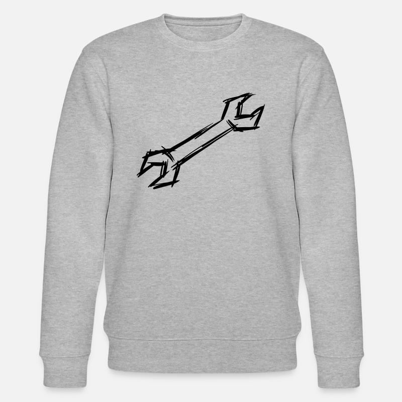 Clé, dessinée à la main - Sweat bio CHANGER Stanley/Stella Unisexe - gris chiné