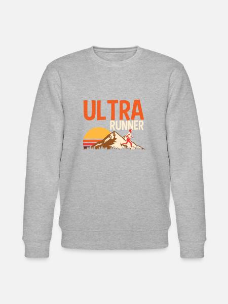 Ultra Marathon Runner Retro Competition Gift - Stanley/Stella CHANGER Unisex Organic Sweatshirt - heather grey