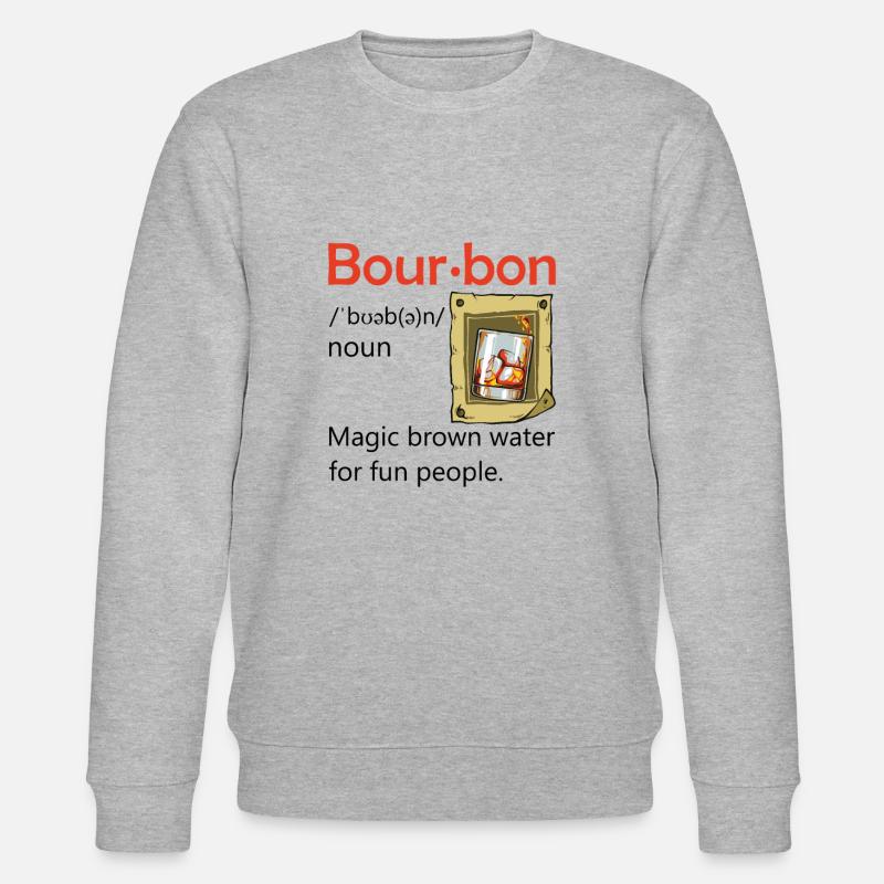 Bourbon Définition Boire Citation Magic Brown Water Ke - Sweat bio CHANGER Stanley/Stella Unisexe - gris chiné