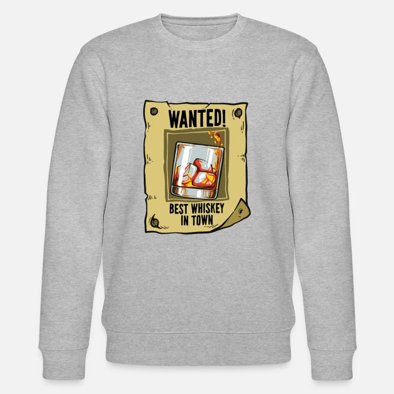 Gesuchtes Poster Bester Whiskey trinken - Stanley/Stella Unisex Bio-Sweatshirt CHANGER - Grau meliert