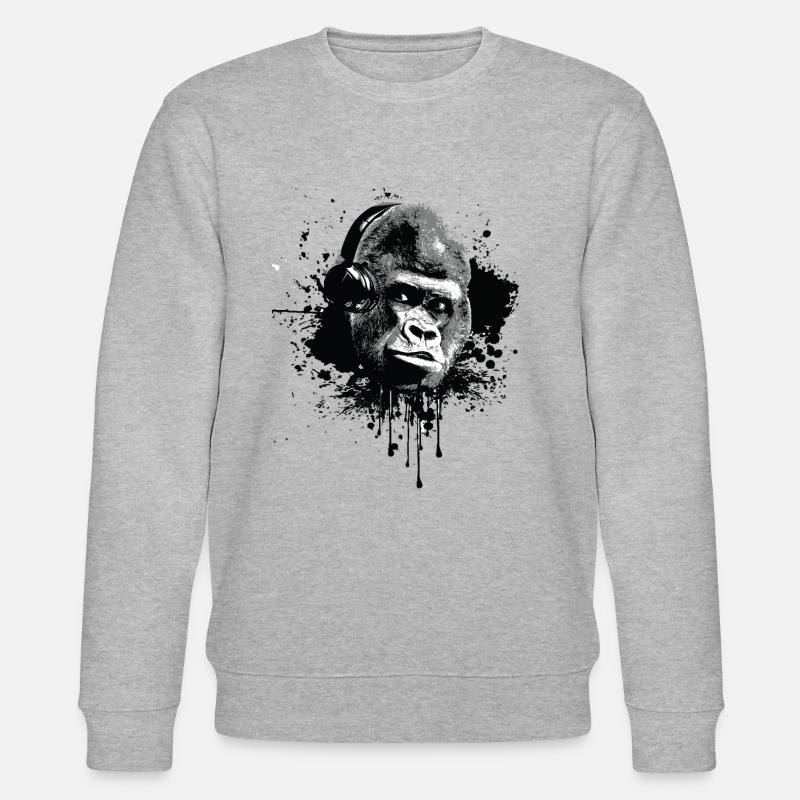 Gorilla - Stanley/Stella Unisex Bio-Sweatshirt CHANGER  - Grau meliert