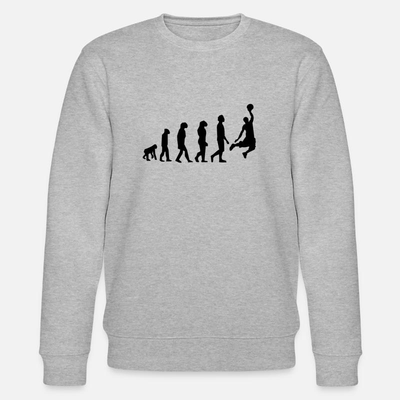 BASKETBALL EVOLUTION - Stanley/Stella CHANGER Unisex Organic Sweatshirt - heather grey