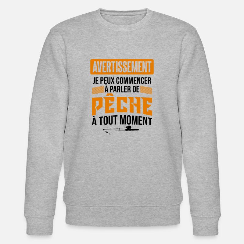 PARLER DE PÊCHE - Sweat bio CHANGER Stanley/Stella Unisexe - gris chiné
