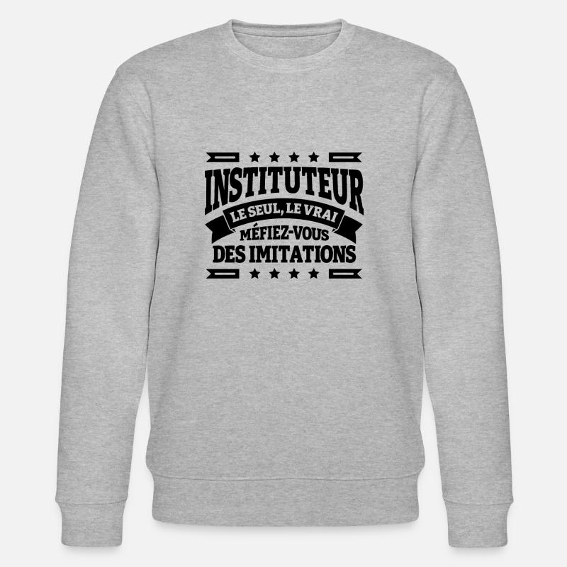 INSTITUTEUR LE SEUL LE VRAI - Sweat bio CHANGER Stanley/Stella Unisexe - gris chiné