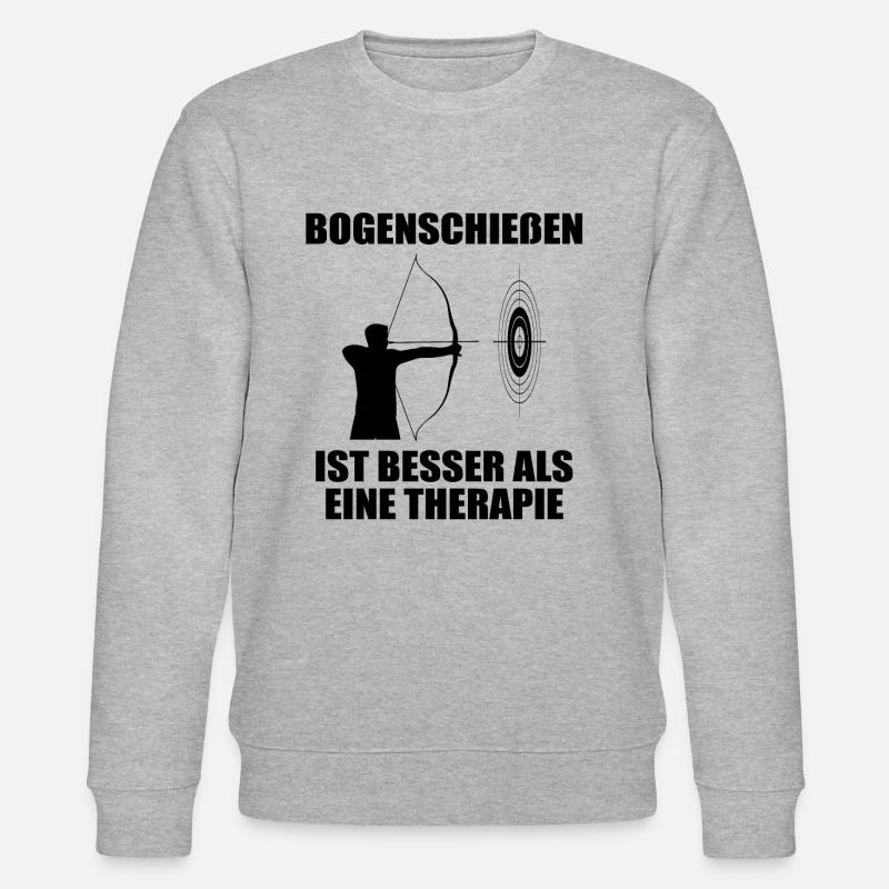 Bogenschießen Bogenschütze Spruch Geschenk - Stanley/Stella Unisex Bio-Sweatshirt CHANGER  - Grau meliert
