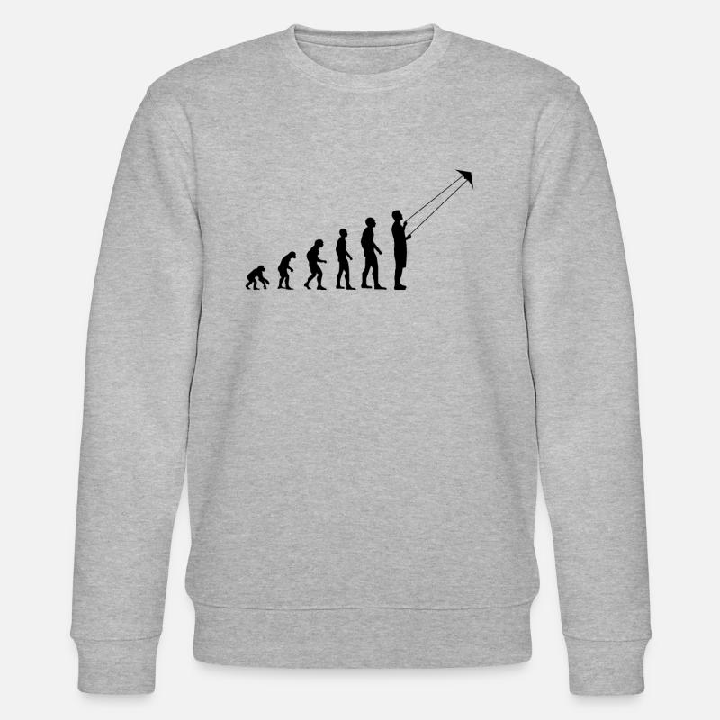 Deltaplane Evolution Kite Flying Cadeau - Sweat bio CHANGER Stanley/Stella Unisexe - gris chiné