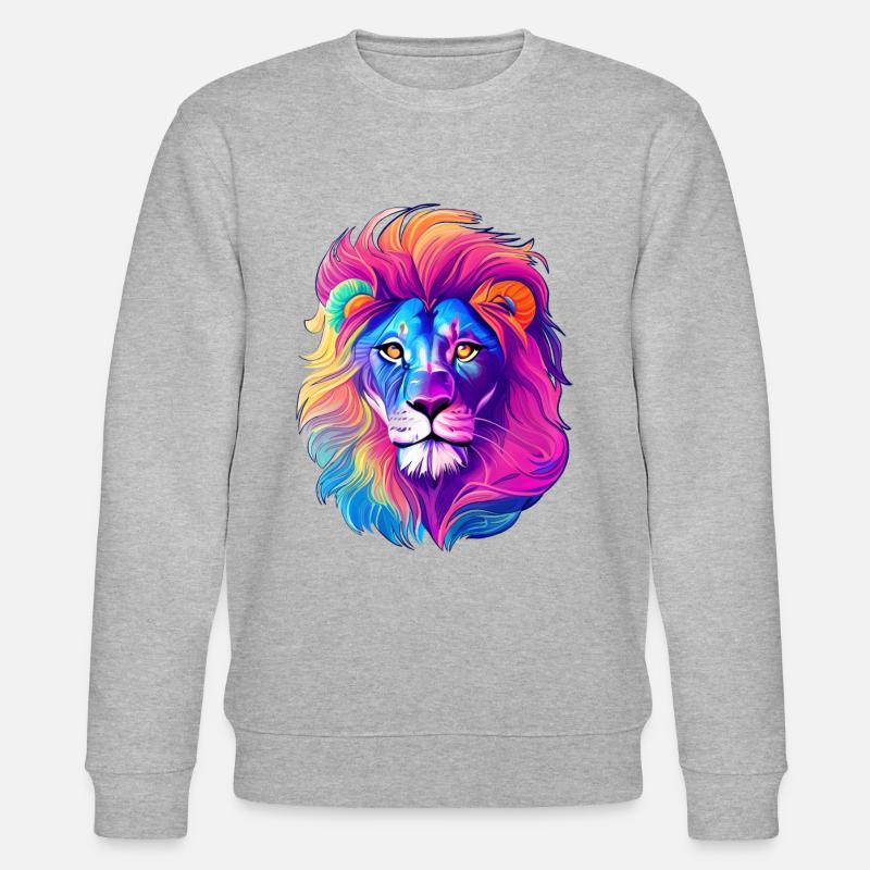 Löwe - Stanley/Stella Unisex Bio-Sweatshirt CHANGER  - Grau meliert