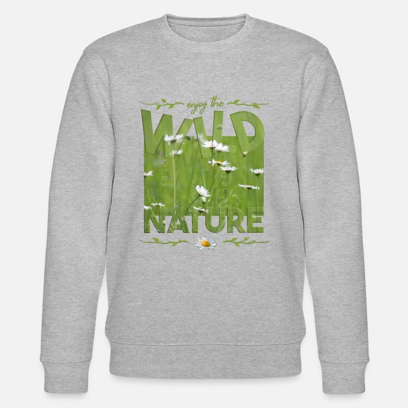 wild nature wilderness - Stanley/Stella Unisex Bio-Sweatshirt CHANGER  - Grau meliert